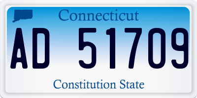 CT license plate AD51709