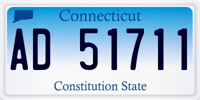 CT license plate AD51711