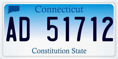 CT license plate AD51712