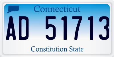 CT license plate AD51713
