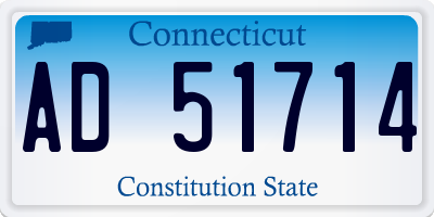 CT license plate AD51714