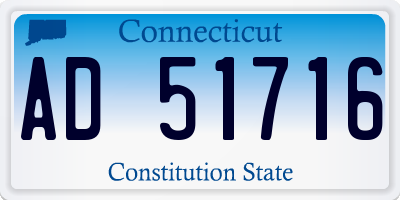 CT license plate AD51716
