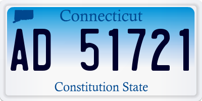 CT license plate AD51721