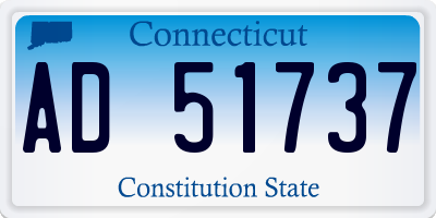 CT license plate AD51737
