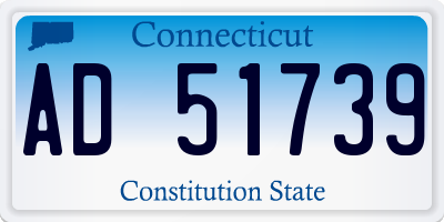CT license plate AD51739