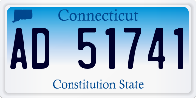 CT license plate AD51741