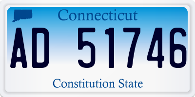 CT license plate AD51746