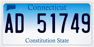CT license plate AD51749