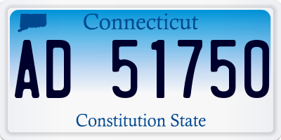 CT license plate AD51750