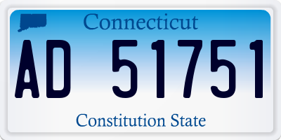 CT license plate AD51751