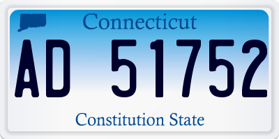 CT license plate AD51752