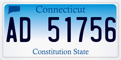 CT license plate AD51756