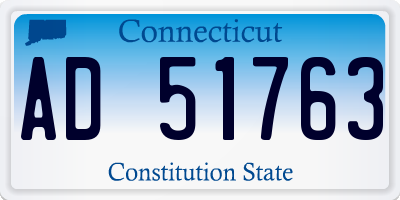 CT license plate AD51763