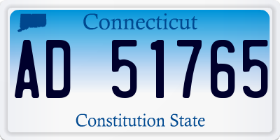 CT license plate AD51765