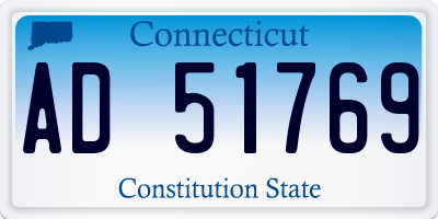 CT license plate AD51769