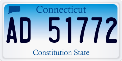CT license plate AD51772