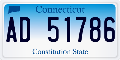 CT license plate AD51786