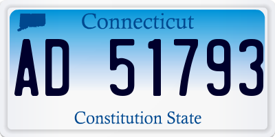 CT license plate AD51793