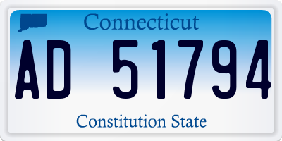 CT license plate AD51794