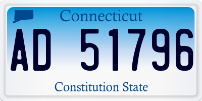 CT license plate AD51796