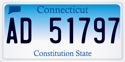 CT license plate AD51797