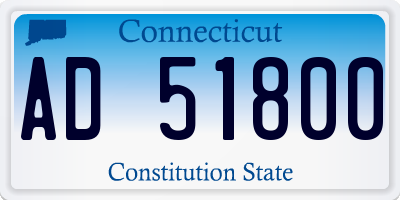 CT license plate AD51800