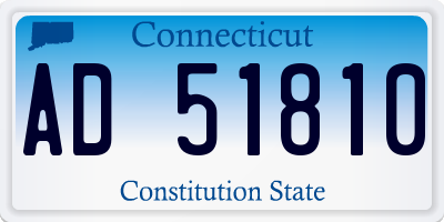 CT license plate AD51810
