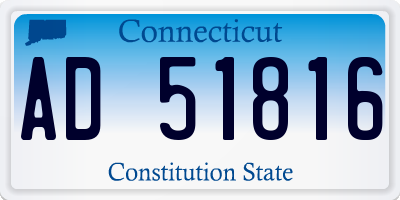 CT license plate AD51816