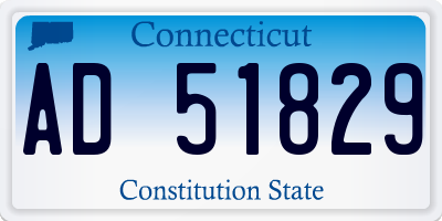 CT license plate AD51829