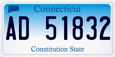 CT license plate AD51832