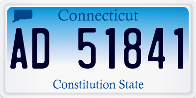 CT license plate AD51841