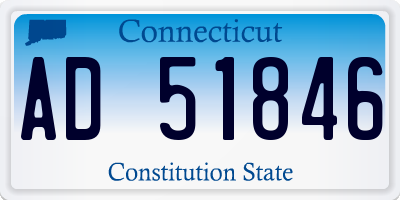 CT license plate AD51846