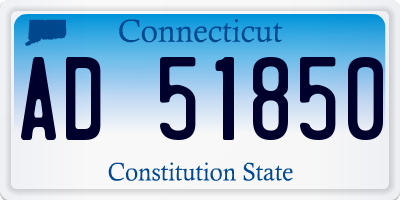CT license plate AD51850