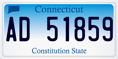 CT license plate AD51859