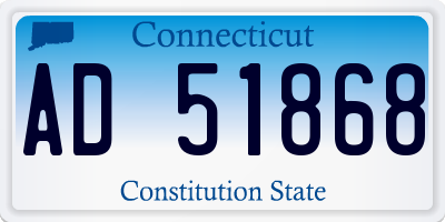 CT license plate AD51868
