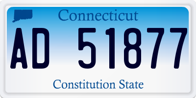 CT license plate AD51877