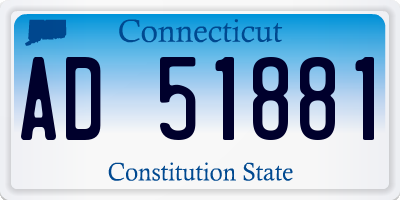 CT license plate AD51881