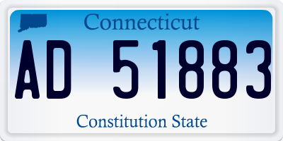 CT license plate AD51883