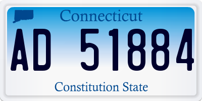 CT license plate AD51884