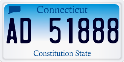 CT license plate AD51888