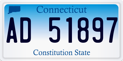 CT license plate AD51897