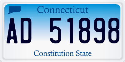 CT license plate AD51898