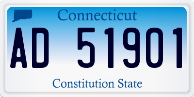 CT license plate AD51901
