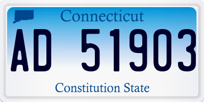 CT license plate AD51903