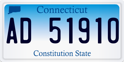 CT license plate AD51910
