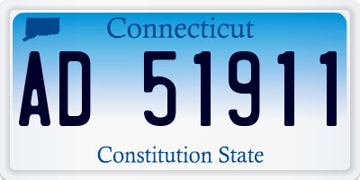 CT license plate AD51911