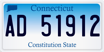 CT license plate AD51912