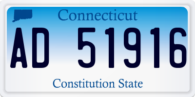 CT license plate AD51916