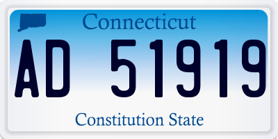 CT license plate AD51919