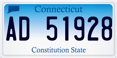 CT license plate AD51928